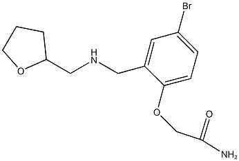 2-(4-bromo-2-{[(tetrahydro-2-furanylmethyl)amino]methyl}phenoxy)acetamide 구조식 이미지