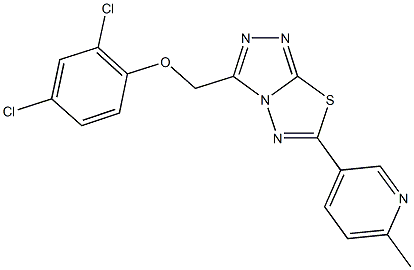 2,4-dichlorophenyl [6-(6-methyl-3-pyridinyl)[1,2,4]triazolo[3,4-b][1,3,4]thiadiazol-3-yl]methyl ether Structure