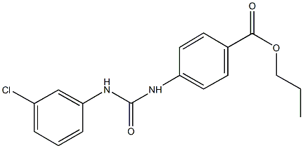 propyl 4-{[(3-chloroanilino)carbonyl]amino}benzoate 구조식 이미지