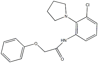 N-[3-chloro-2-(1-pyrrolidinyl)phenyl]-2-phenoxyacetamide 구조식 이미지