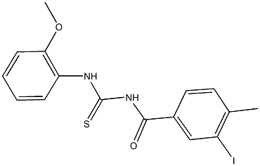N-(3-iodo-4-methylbenzoyl)-N'-(2-methoxyphenyl)thiourea Structure