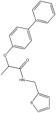 2-([1,1'-biphenyl]-4-yloxy)-N-(2-thienylmethyl)propanamide Structure