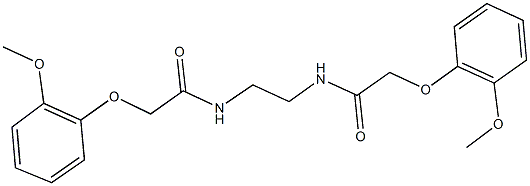 2-(2-methoxyphenoxy)-N-(2-{[(2-methoxyphenoxy)acetyl]amino}ethyl)acetamide Structure