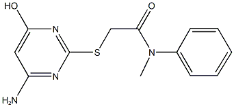 2-[(4-amino-6-hydroxy-2-pyrimidinyl)sulfanyl]-N-methyl-N-phenylacetamide 구조식 이미지