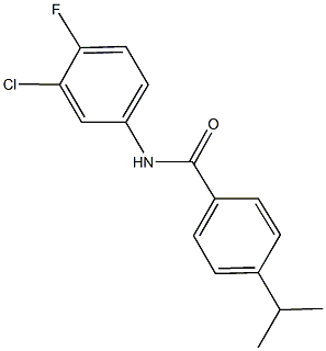 N-(3-chloro-4-fluorophenyl)-4-isopropylbenzamide 구조식 이미지