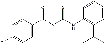 N-(4-fluorobenzoyl)-N'-(2-isopropylphenyl)thiourea 구조식 이미지