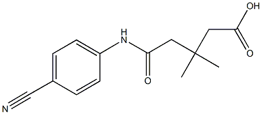 5-(4-cyanoanilino)-3,3-dimethyl-5-oxopentanoic acid 구조식 이미지