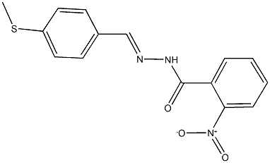 2-nitro-N'-[4-(methylsulfanyl)benzylidene]benzohydrazide 구조식 이미지