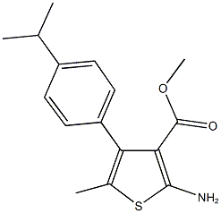 methyl 2-amino-4-(4-isopropylphenyl)-5-methyl-3-thiophenecarboxylate Structure