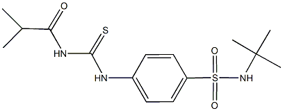 N-(tert-butyl)-4-{[(isobutyrylamino)carbothioyl]amino}benzenesulfonamide Structure