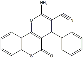 2-amino-5-oxo-4-phenyl-4H,5H-thiochromeno[4,3-b]pyran-3-carbonitrile 구조식 이미지