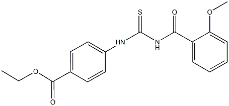 ethyl 4-({[(2-methoxybenzoyl)amino]carbothioyl}amino)benzoate Structure