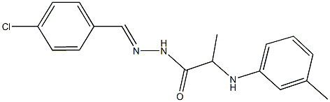 N'-(4-chlorobenzylidene)-2-(3-toluidino)propanohydrazide 구조식 이미지