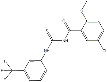 N-(5-chloro-2-methoxybenzoyl)-N'-[3-(trifluoromethyl)phenyl]thiourea 구조식 이미지