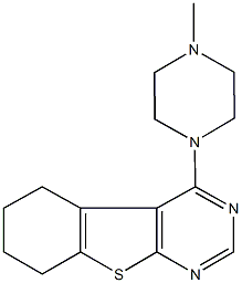 4-(4-methyl-1-piperazinyl)-5,6,7,8-tetrahydro[1]benzothieno[2,3-d]pyrimidine 구조식 이미지