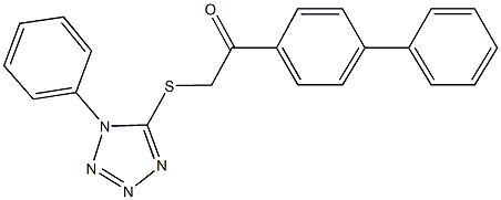 1-[1,1'-biphenyl]-4-yl-2-[(1-phenyl-1H-tetraazol-5-yl)sulfanyl]ethanone 구조식 이미지