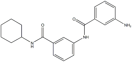 3-[(3-aminobenzoyl)amino]-N-cyclohexylbenzamide 구조식 이미지