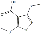 3,5-bis(methylsulfanyl)-4-isothiazolecarboxylic acid 구조식 이미지