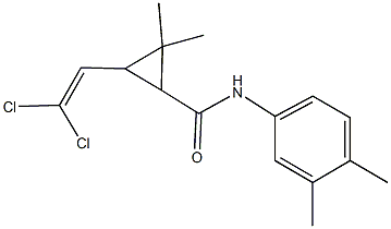 3-(2,2-dichlorovinyl)-N-(3,4-dimethylphenyl)-2,2-dimethylcyclopropanecarboxamide 구조식 이미지