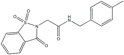 2-(1,1-dioxido-3-oxo-1,2-benzisothiazol-2(3H)-yl)-N-(4-methylbenzyl)acetamide Structure