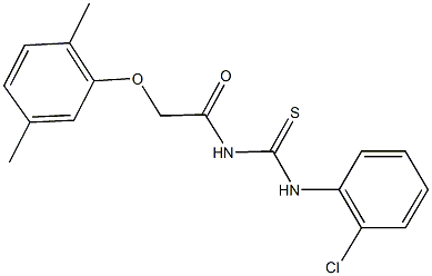 N-(2-chlorophenyl)-N'-[(2,5-dimethylphenoxy)acetyl]thiourea 구조식 이미지