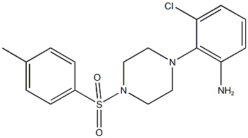 3-chloro-2-{4-[(4-methylphenyl)sulfonyl]-1-piperazinyl}phenylamine 구조식 이미지