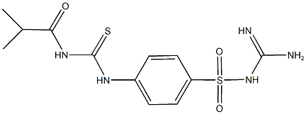 1-({[amino(imino)methyl]amino}sulfonyl)-4-{[(isobutyrylamino)carbothioyl]amino}benzene 구조식 이미지