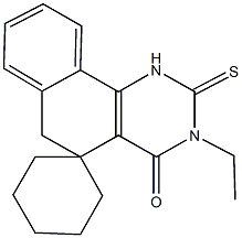 3-ethyl-2-thioxo-2,3,5,6-tetrahydrospiro(benzo[h]quinazoline-5,1'-cyclohexane)-4(1H)-one Structure