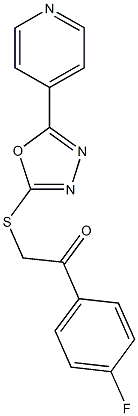 1-(4-fluorophenyl)-2-{[5-(4-pyridinyl)-1,3,4-oxadiazol-2-yl]sulfanyl}ethanone Structure