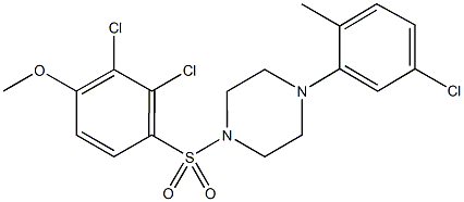 2,3-dichloro-4-{[4-(5-chloro-2-methylphenyl)-1-piperazinyl]sulfonyl}phenyl methyl ether Structure