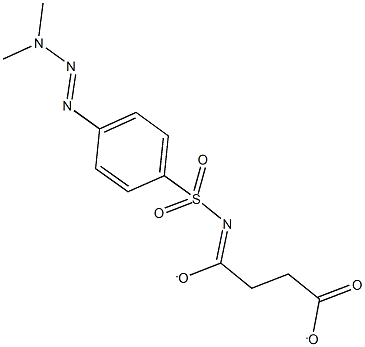 4-({[4-(3,3-dimethyl-1-triazenyl)phenyl]sulfonyl}imino)-4-oxidobutanoate 구조식 이미지