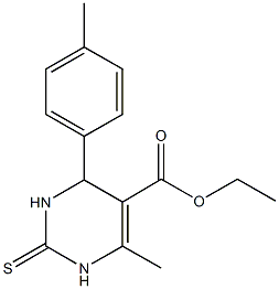 ethyl 6-methyl-4-(4-methylphenyl)-2-thioxo-1,2,3,4-tetrahydro-5-pyrimidinecarboxylate Structure