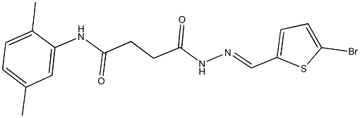 4-{2-[(5-bromothien-2-yl)methylene]hydrazino}-N-(2,5-dimethylphenyl)-4-oxobutanamide Structure