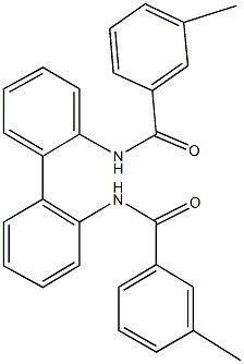 3-methyl-N-{2'-[(3-methylbenzoyl)amino][1,1'-biphenyl]-2-yl}benzamide 구조식 이미지