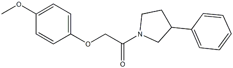 1-[(4-methoxyphenoxy)acetyl]-3-phenylpyrrolidine Structure