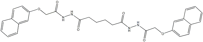 2-(2-naphthyloxy)-N'-(6-{2-[(2-naphthyloxy)acetyl]hydrazino}-6-oxohexanoyl)acetohydrazide Structure