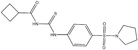 N-(cyclobutylcarbonyl)-N'-[4-(1-pyrrolidinylsulfonyl)phenyl]thiourea 구조식 이미지