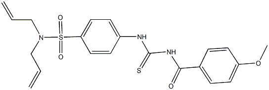 N,N-diallyl-4-({[(4-methoxybenzoyl)amino]carbothioyl}amino)benzenesulfonamide Structure