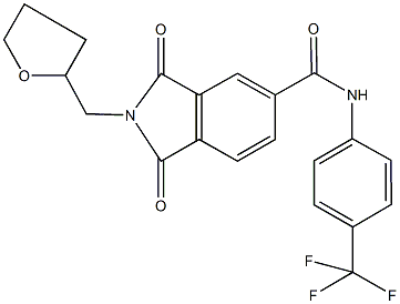 1,3-dioxo-2-(tetrahydro-2-furanylmethyl)-N-[4-(trifluoromethyl)phenyl]-5-isoindolinecarboxamide 구조식 이미지