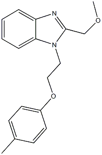 2-(methoxymethyl)-1-[2-(4-methylphenoxy)ethyl]-1H-benzimidazole Structure