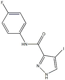N-(4-fluorophenyl)-4-iodo-1H-pyrazole-3-carboxamide 구조식 이미지