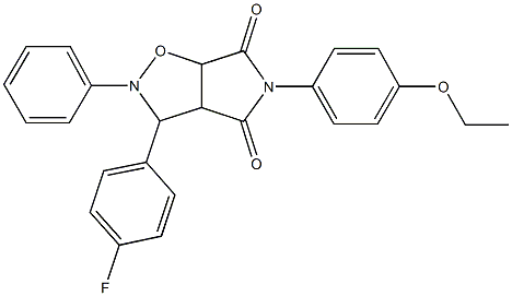 5-(4-ethoxyphenyl)-3-(4-fluorophenyl)-2-phenyldihydro-2H-pyrrolo[3,4-d]isoxazole-4,6(3H,5H)-dione 구조식 이미지