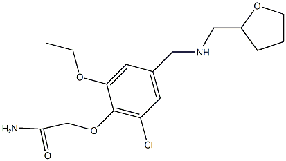 2-(2-chloro-6-ethoxy-4-{[(tetrahydro-2-furanylmethyl)amino]methyl}phenoxy)acetamide 구조식 이미지