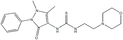 N-(1,5-dimethyl-3-oxo-2-phenyl-2,3-dihydro-1H-pyrazol-4-yl)-N'-[2-(4-morpholinyl)ethyl]thiourea Structure
