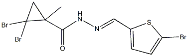 2,2-dibromo-N'-[(5-bromo-2-thienyl)methylene]-1-methylcyclopropanecarbohydrazide Structure