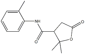 2,2-dimethyl-N-(2-methylphenyl)-5-oxotetrahydro-3-furancarboxamide 구조식 이미지