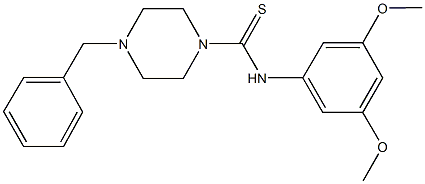 4-benzyl-N-(3,5-dimethoxyphenyl)-1-piperazinecarbothioamide Structure