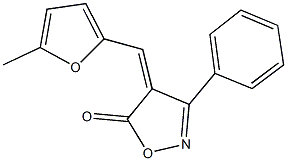 4-[(5-methyl-2-furyl)methylene]-3-phenyl-5(4H)-isoxazolone Structure