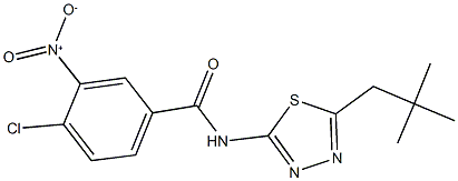 4-chloro-3-nitro-N-(5-neopentyl-1,3,4-thiadiazol-2-yl)benzamide Structure