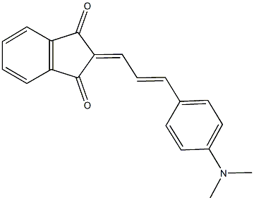 2-{3-[4-(dimethylamino)phenyl]-2-propenylidene}-1H-indene-1,3(2H)-dione Structure